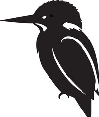 Kingfisher. Vector illustration of a silhouette kingfisher. 