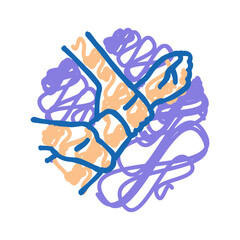 arms massage therapy icon doodle illustration