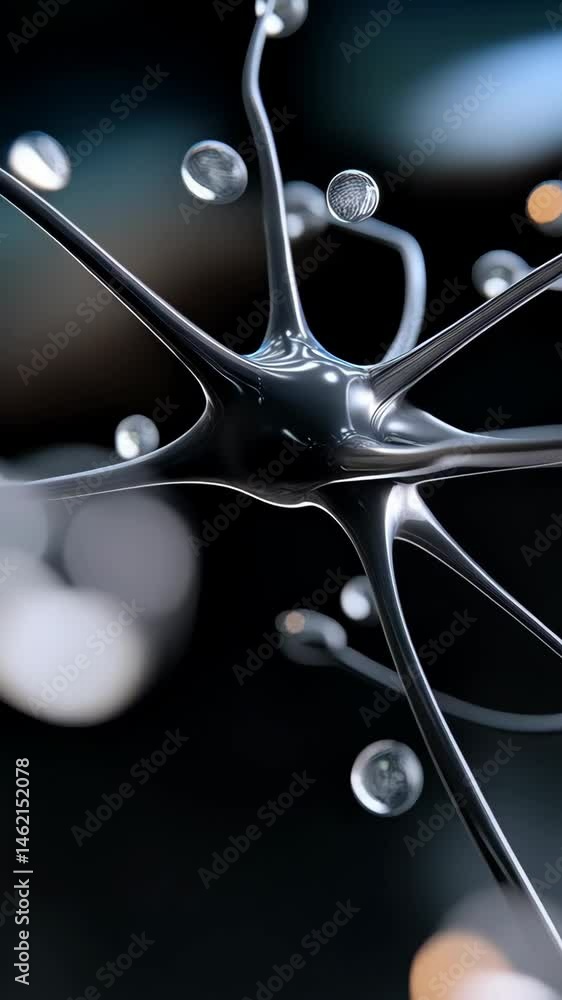 Poster detailed abstract rendering of neural networks depicting nodes, connections, and communication withi