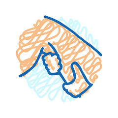 hamstrings massage therapy icon doodle illustration