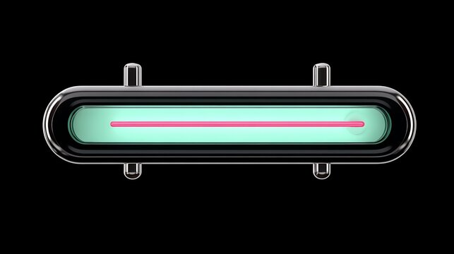 Futuristic Neon Level Indicator with SciFi Gauge.