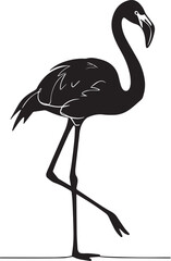 Naklejka premium Premium vector. Flamingo silhouette isolated on white background. 