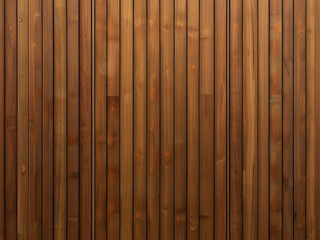 Obraz premium Panoramic Seamless Wood Banner with Vertical Brown Acoustic Panels and Natural Grain Texture