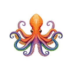 Fototapeta premium Vector octopus wildlife graphic underwater sea design