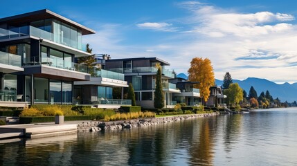 Obraz premium modern water line residential