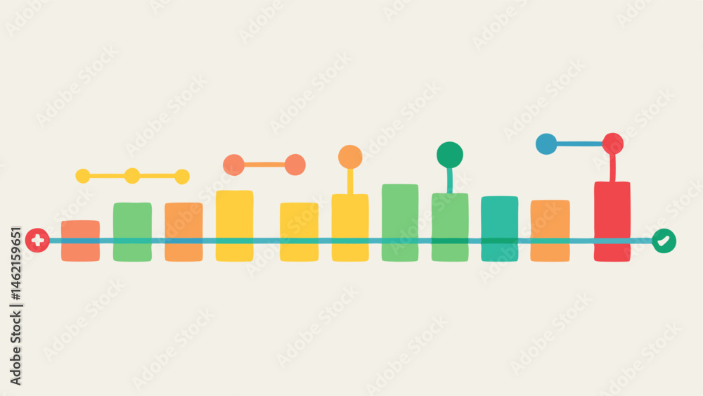 Poster health metrics timeline a timeline graphic that illustrates the progress of various health metrics o