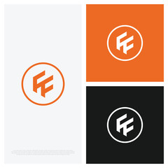 FF Letters Modern Logo Vector