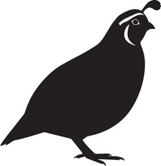 Quail . Vector illustration silhouette quail bird. vector silhouette of a bird. 