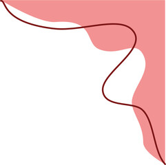 Abstract Pink and White Corner Design Element