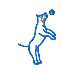 ball dog icon doodle illustration