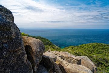 Scenic panorama view from Tateishi Mount, Itoshima, Japan