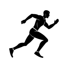 running athlete vector silhouette