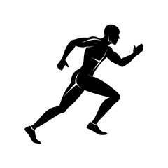 running athlete vector silhouette