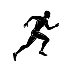 running athlete vector silhouette