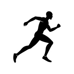 running athlete vector silhouette