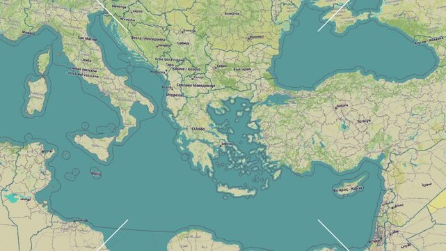 Alonissos Island in the Aegean Sea. Zoom