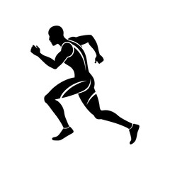 running athlete vector silhouette