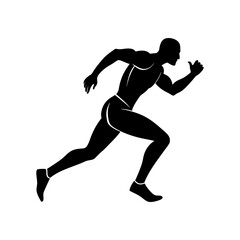 running athlete vector silhouette