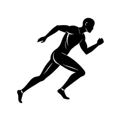 running athlete vector silhouette