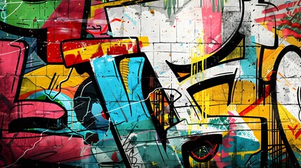Urban Graffiti: A vibrant urban graffiti background with colorful street art, adding a youthful and edgy feel for fashion items. 
