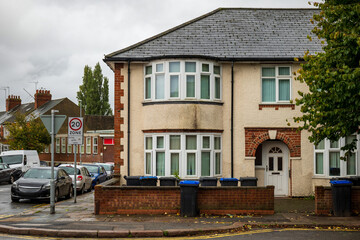 traditional detached house within residential estate in England UK