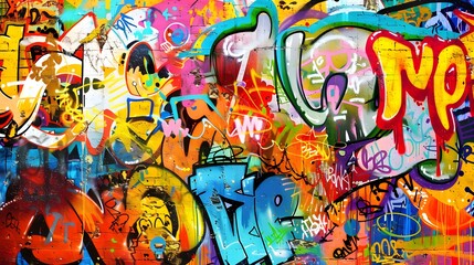 Urban Graffiti: A vibrant urban graffiti background with colorful street art, adding a youthful and edgy feel for fashion items. 
