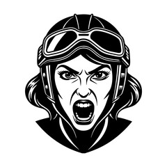 Woman silhouette illustration vector art icon