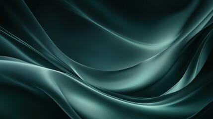 Fototapeta premium luxurious dark green silk satin fabric background, smooth soft folds with a high-end shimmering effect 
