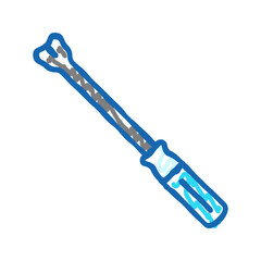 coolant pressure tester car icon doodle illustration