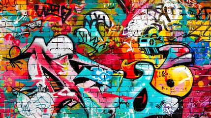 Urban Graffiti: A vibrant urban graffiti background with colorful street art, adding a youthful and edgy feel for fashion items. 
