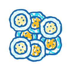 cells genetic engineering icon doodle illustration