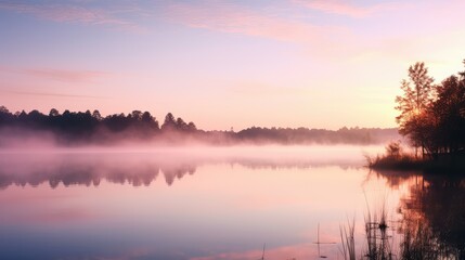Fototapeta premium serene calm landscape water