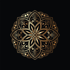  Black & White Mandala Ornament Geometric Luxury Vector Design for Elegant Cards