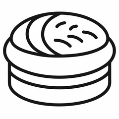 sushi outline icon on white background 