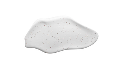 Cream swatch of white sugar scrub with rich texture for cosmetic skincare and foam design in PNG format, perfect for background use in facial cleanser, beauty product, and body care concepts.