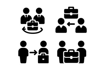 Vector illustration depicting business networking and collaboration in a professional environment