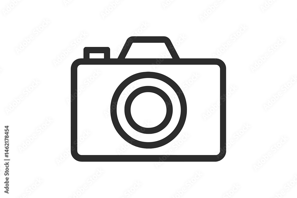 Aufkleber vector illustration of a camera icon suitable for digital design projects and creative applications