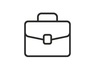 Briefcase icon vector illustration symbolizing business, professionalism, and career development in a simple design