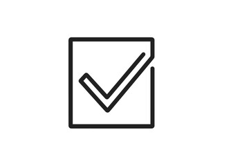 Vector illustration of a check mark inside a square symbolizing approval and confirmation for various applications