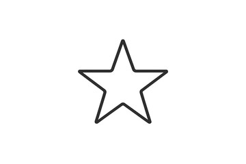 Stylish vector illustration of a simple star icon designed for modern digital projects and graphic elements