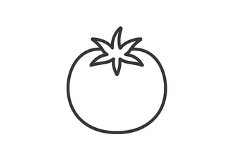 Vector illustration of a simple tomato design perfect for culinary themes, gardening resources, or food-related projects