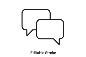Fototapeta premium Vector illustration icon representing two speech bubbles for communication and dialogue purposes