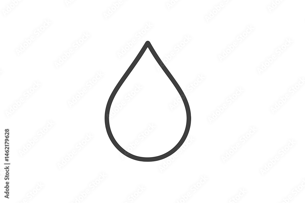 Poster simple vector illustration of a droplet icon suitable for various design applications and themes