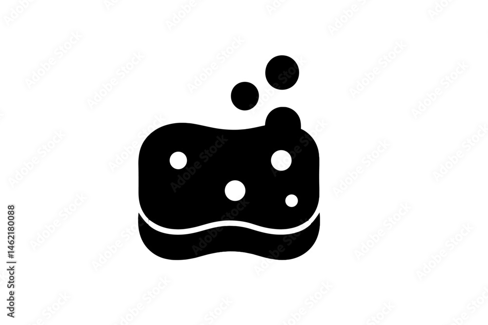 Poster icon representation of a cleaning sponge designed as a vector illustration for various applications 