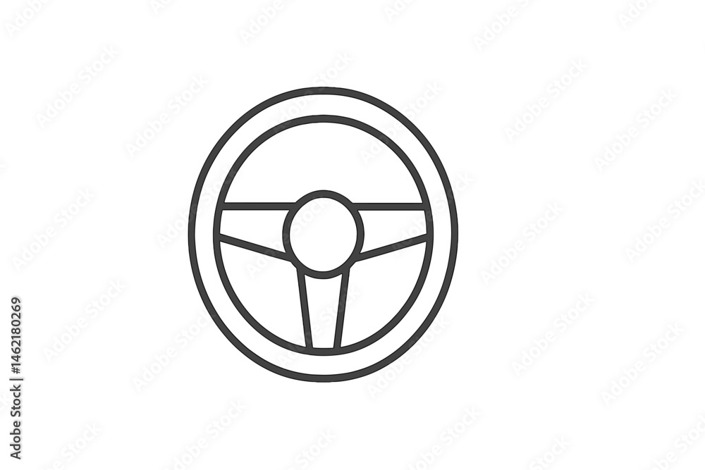 Poster steering wheel vector illustration icon design used for automotive graphics and user interfaces