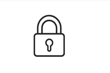 Secure lock icon representing safety and protection in digital environments and physical spaces for various applications