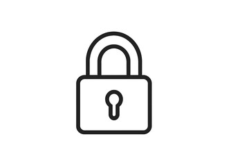 Vector illustration of a simple padlock design representing security and protection in a digital environment or physical setting
