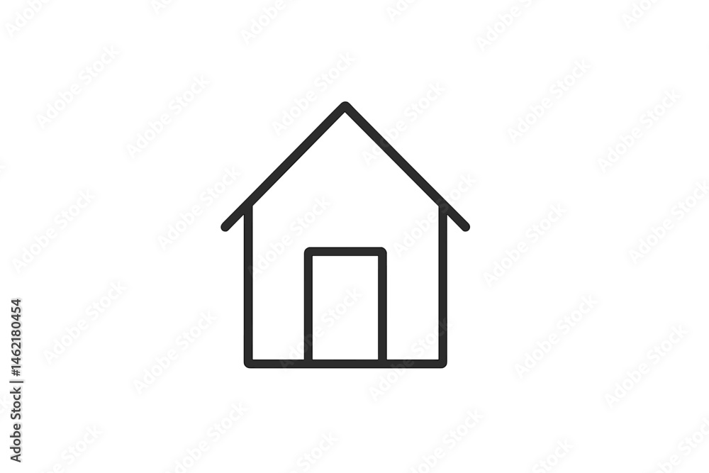 Poster simple vector illustration icon representing a minimalistic house design ideal for web applications 
