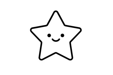 Cute smiling star vector illustration ideal for children's designs and educational materials