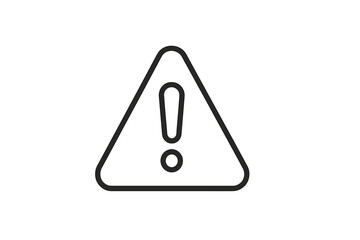 Warning icon in vector illustration style representing alert signals and cautionary messages for various contexts